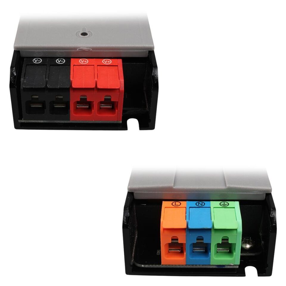 Ayt Powermaster PM-26844 12-24-36-48 Volt 8.4 Amper 200 Watt Metal Kasa Kademeli Adaptör Voltaj Göstergeli 189X51x27mm