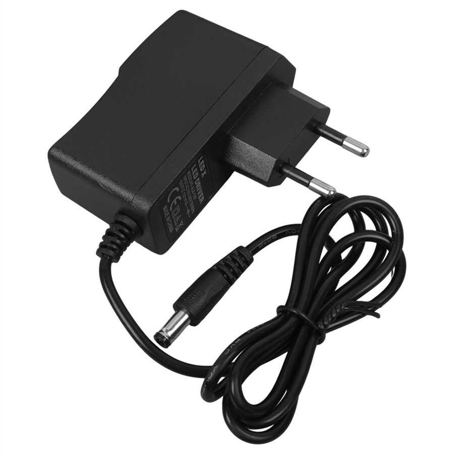 Powermaster 12 Volt 1 Amper Priz Tip Uydu Alıcı Cihazı Adaptörü Plastik Kasa Adaptör 5.5 2.5 Uç