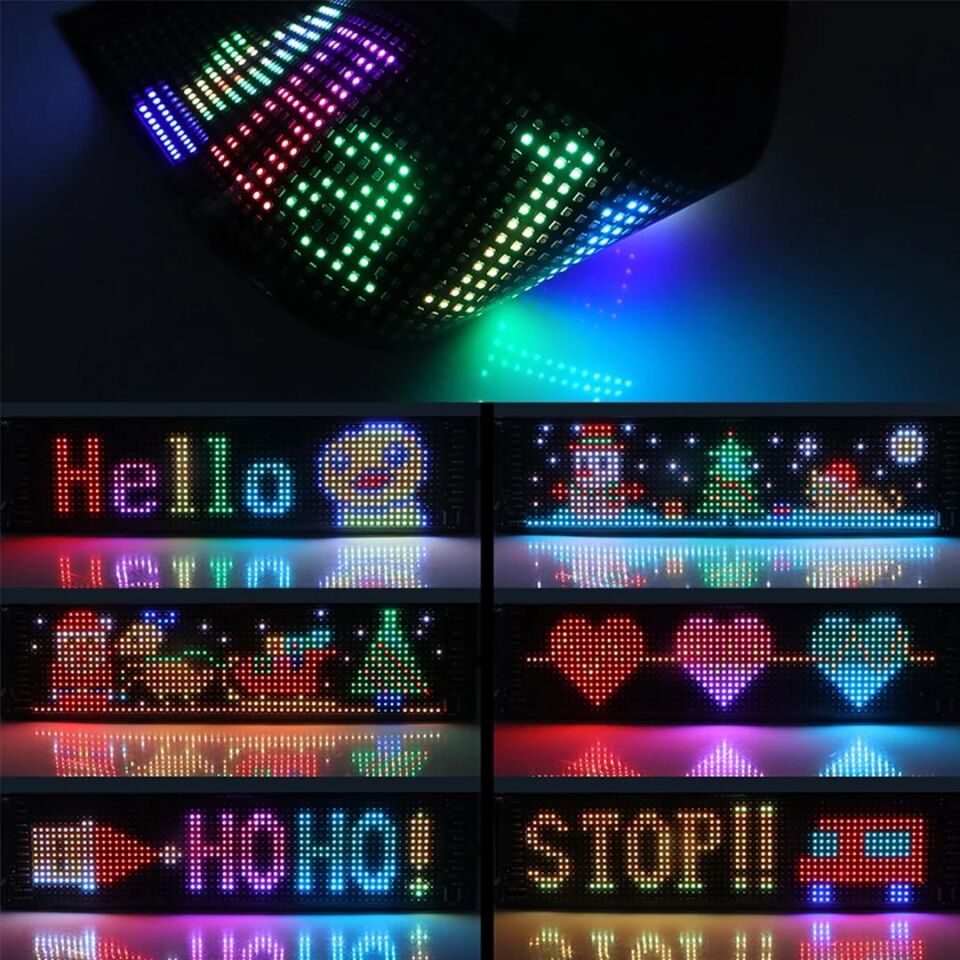 Powermaster PM-23822 12x68cm Oto Rgb Kayan Yazı Led Tabela Araç Arka İçi Cam Yazı Panosu