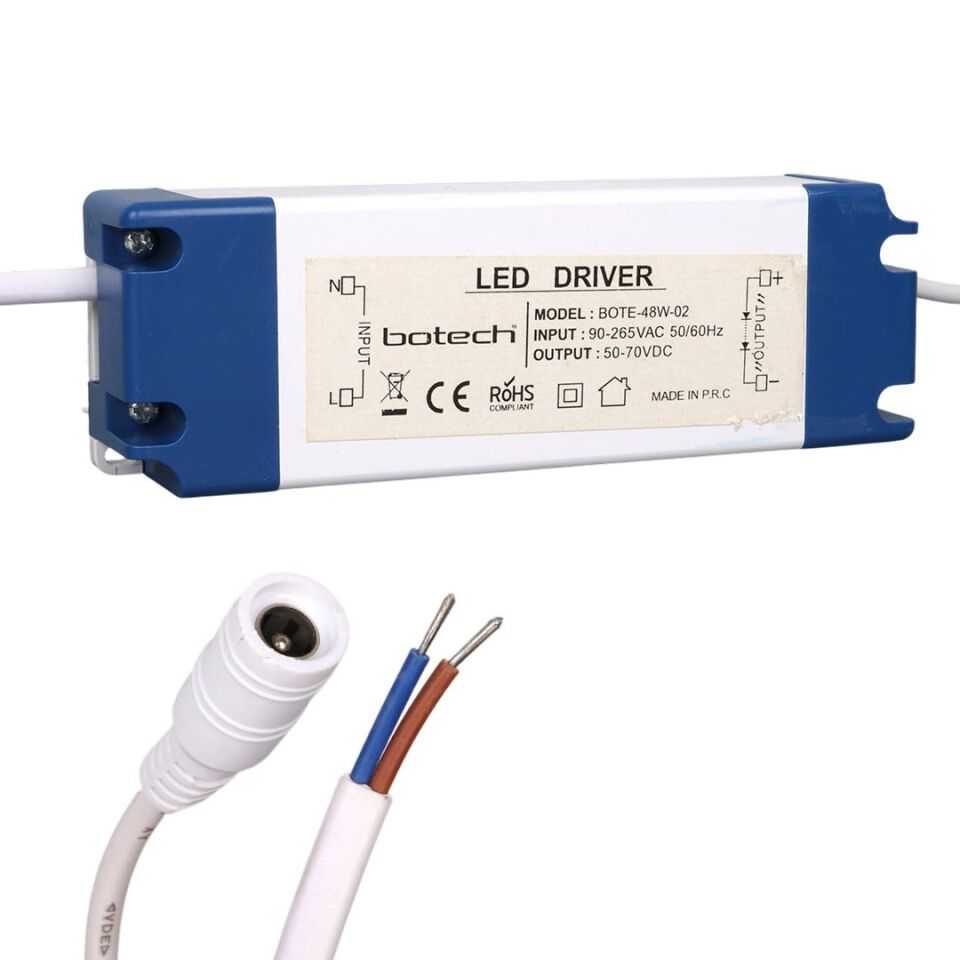Botech 60x60 Panel Led Driver Adaptörü Panel Led Adaptör 50V-70V Dc BOTE-48W-01