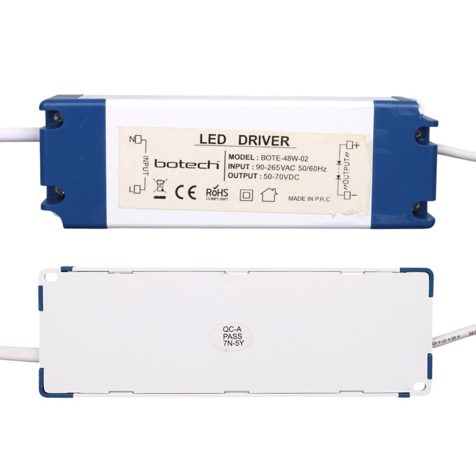 Botech 60x60 Panel Led Driver Adaptörü Panel Led Adaptör 50V-70V Dc BOTE-48W-01