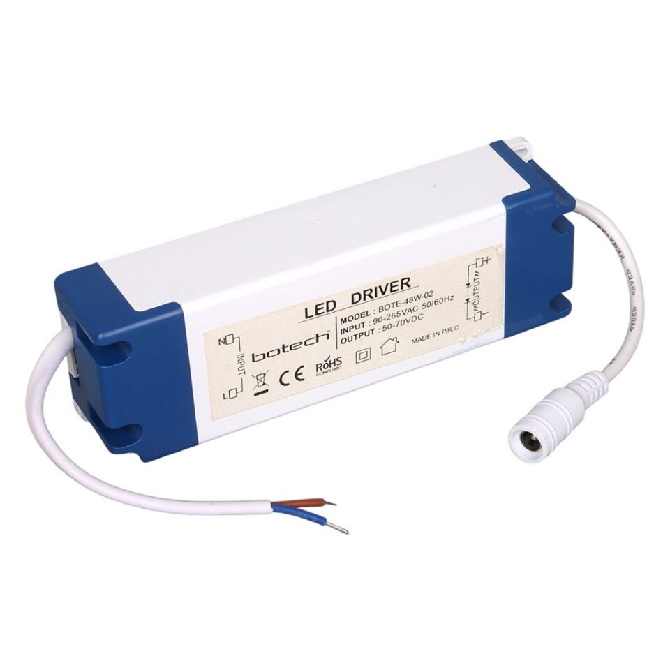 Botech 60x60 Panel Led Driver Adaptörü Panel Led Adaptör 50V-70V Dc BOTE-48W-01