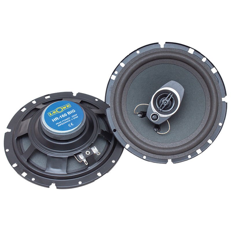 Ayt Leone HR-160 BIG 16 Cm 4 Ohm 2 li Takım 250 Watt Oto Hoparlör 3 Yollu Araç Hoparlör Kapı Hoparlörü