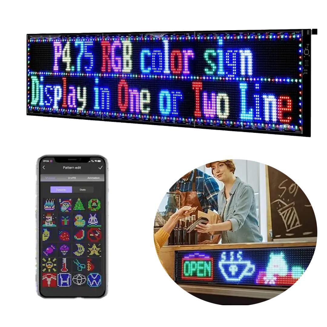 Powermaster PM-23829 23,2x102cm Kayan Yazı Led Tabela Araç Oto Arka Cam İçin Led Yazılı Tabela