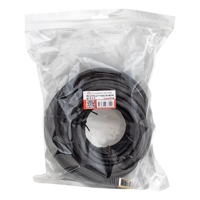 Ayt Powermaster Pmcat715 Cat7 Kablo 15 Metre Ethernet Kablosu Hazır Jack Soketleri Takılı İnternet Kablosu