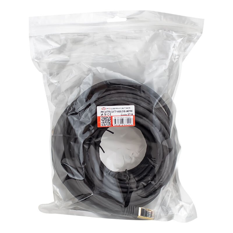Ayt Powermaster Pmcat715 Cat7 Kablo 15 Metre Ethernet Kablosu Hazır Jack Soketleri Takılı İnternet Kablosu