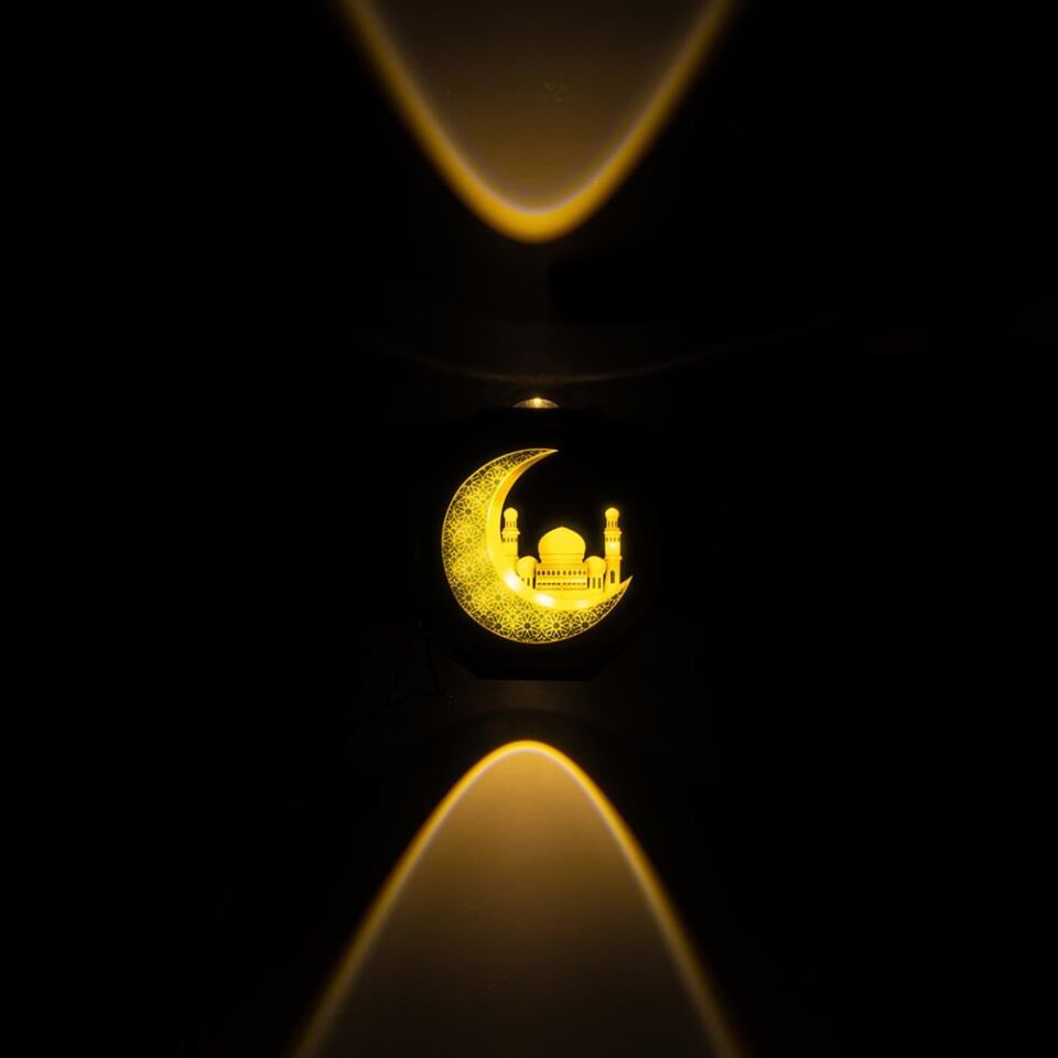 Ayt Powermaster Duvar Aplik Taç Mahal Dekorlu Dekoratif Gece Lambası Aplik Led Aydınlatma 115x115x51 mm