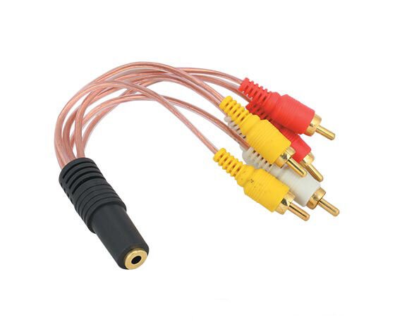 Ayt 3.5 Mm Stereo Dişi 6 Tos Erkek 5+1 Ses Sistemi Kablo Rca Çıkışını 3.5 mm Jak Çıkışına Çeviciri Dönüştürücü Jack