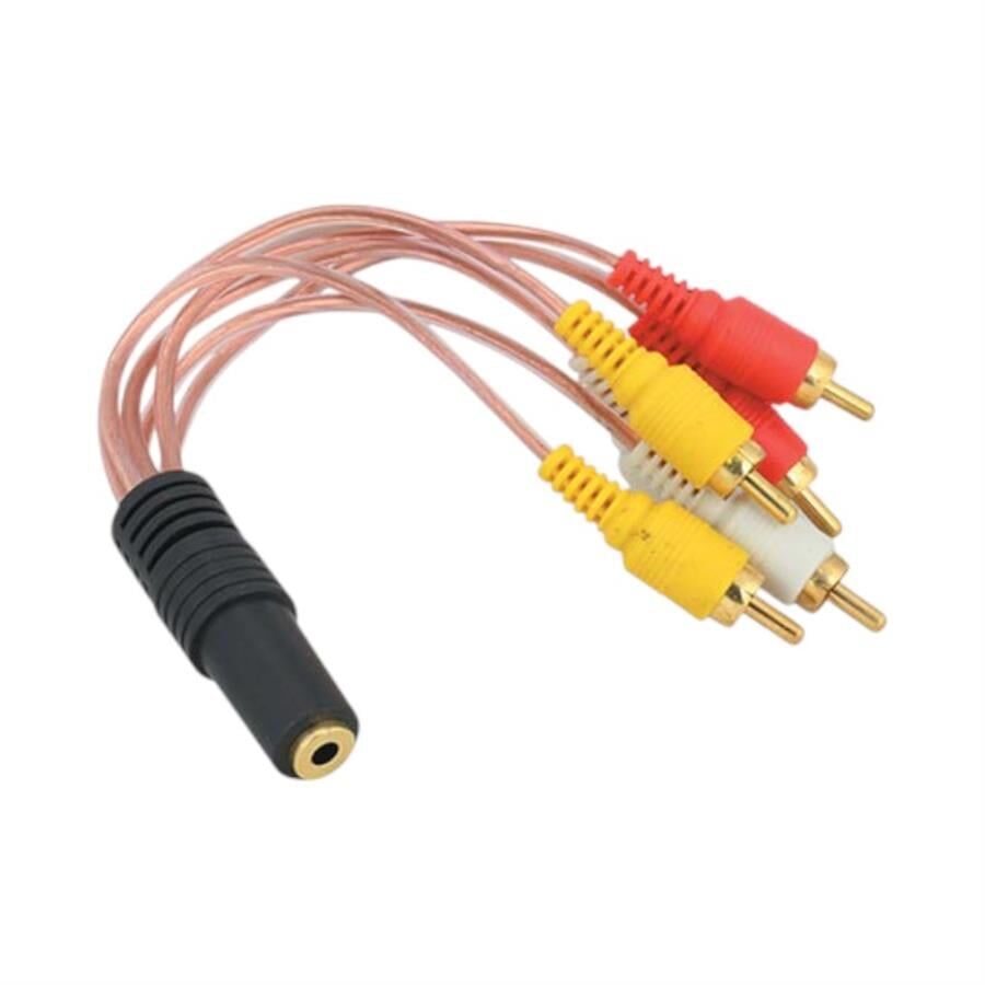 Ayt 3.5 Mm Stereo Dişi 6 Tos Erkek 5+1 Ses Sistemi Kablo Rca Çıkışını 3.5 mm Jak Çıkışına Çeviciri Dönüştürücü Jack