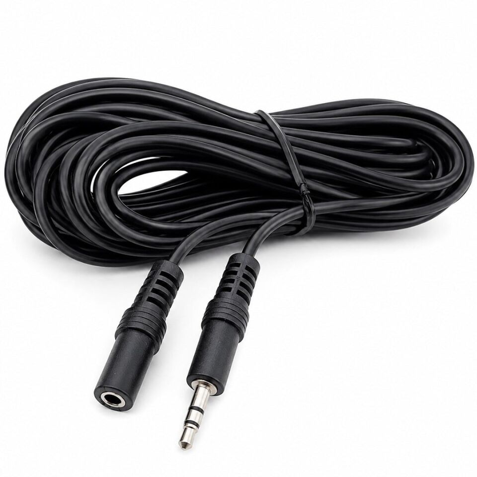 Ayt 3.5 Mm Stereo Erkek Dişi 10 Metre Uzatma Kablo Mikrofon Kulaklık Aux Uzatma Kablosu