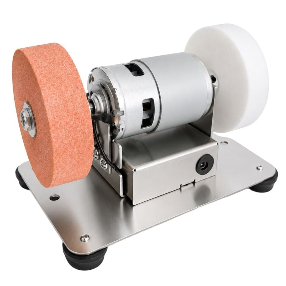 Powermaster AJ001 Mini Masaüstü Tezgah Taşlama Ve Bileme Makinesi 24V 8000 RPM Hız Ayarlı