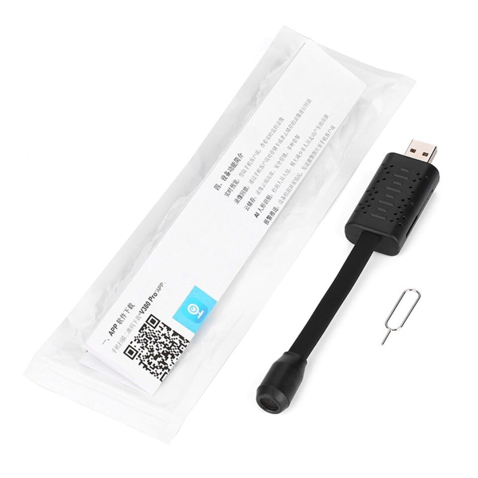 Hello HL-37821 Akıllı Esnek USB Wi-Fi Mini Güvenlik Kamerası 1080P Full HD V380 Pro Uygulama Destekli