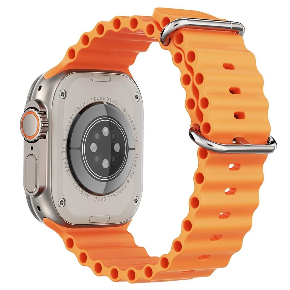 Hytech W69 Watch IOS Ve Android Uyumlu Mactive 2.05 İnç Geniş Ekranlı Turuncu Akıllı Saat