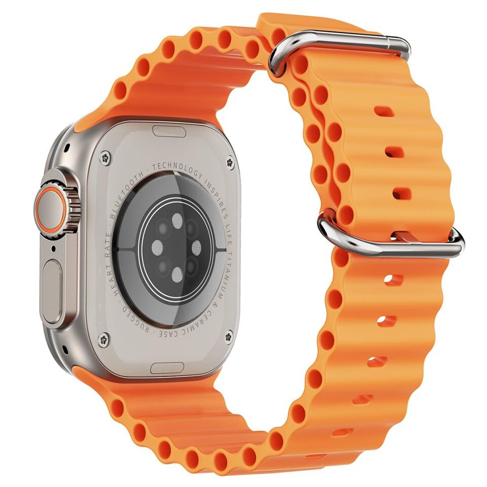 Hytech W69 Watch IOS Ve Android Uyumlu Mactive 2.05 İnç Geniş Ekranlı Turuncu Akıllı Saat