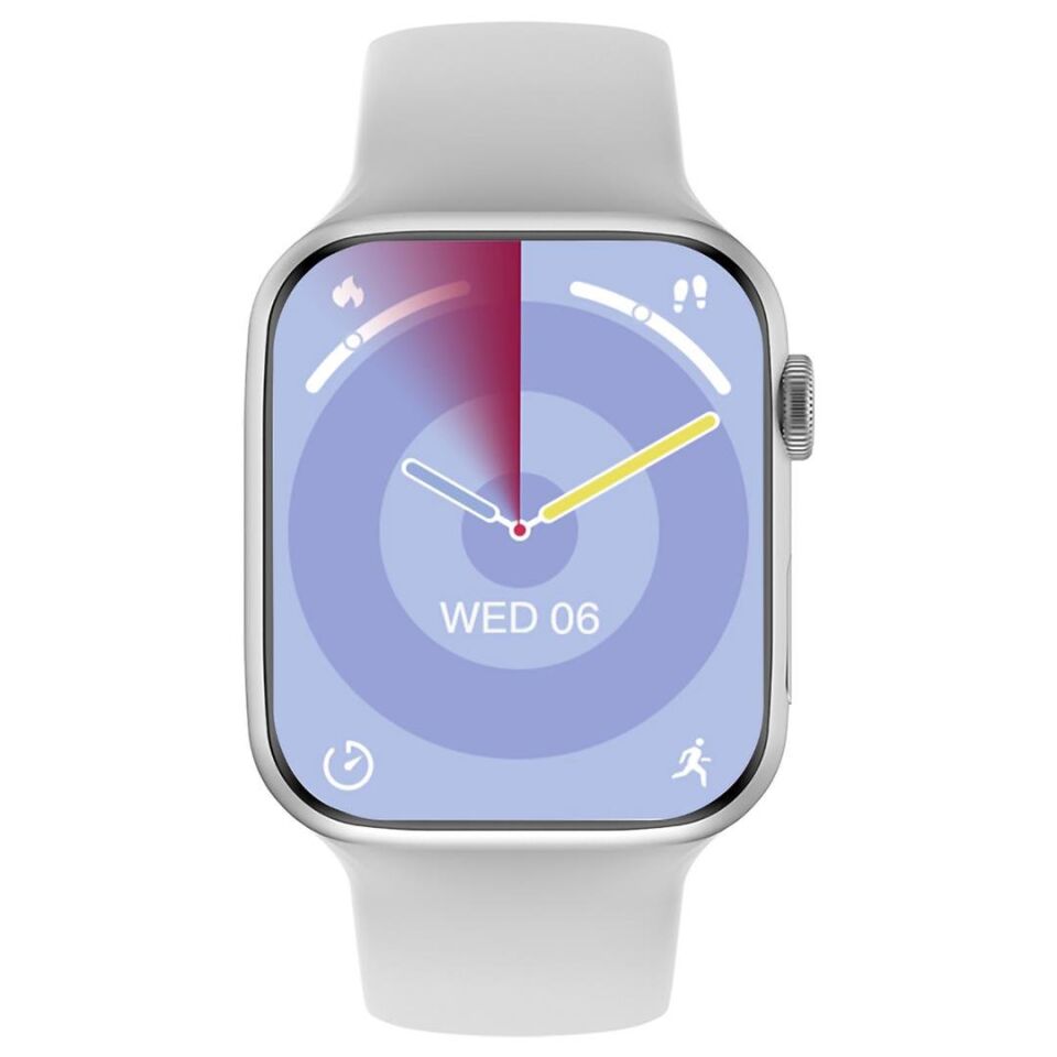 Hytech W99 Watch IOS Ve Android Uyumlu Mactive 2.05 İnç Geniş Ekranlı Gümüş Akıllı Saat