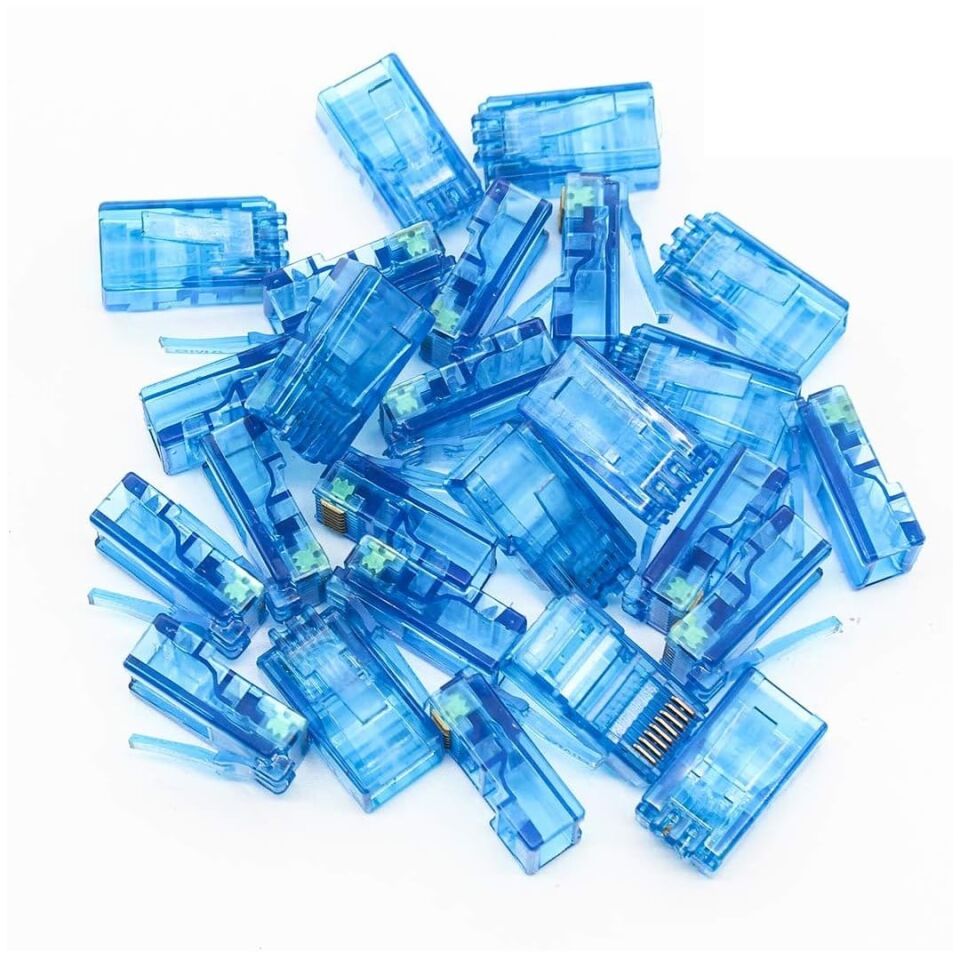 Powermaster PM-22702 RJ45 RJ45 CAT6 8P/8C Mavi Soket (100'Lü Paket)