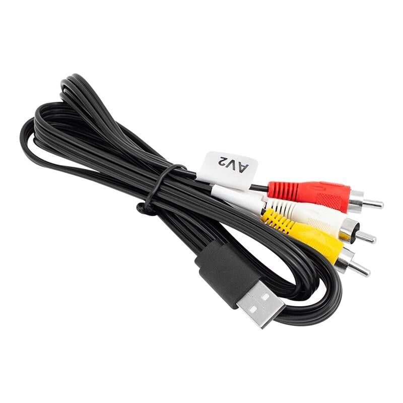 3 RCA USB Çevirici 1.2 Metre Kablo Renkli Soket Usb Dönüştürücü Çevirici