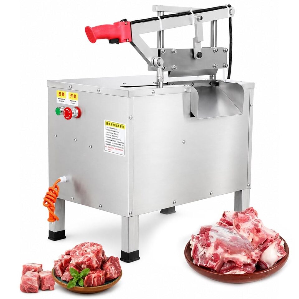 Sunup SN-30982 Otomatik Kemik Ve Et Kesme Makinesi Gıda Sınıfı Paslanmaz Çelik Endüstriyel Giyotin Dilimleyici