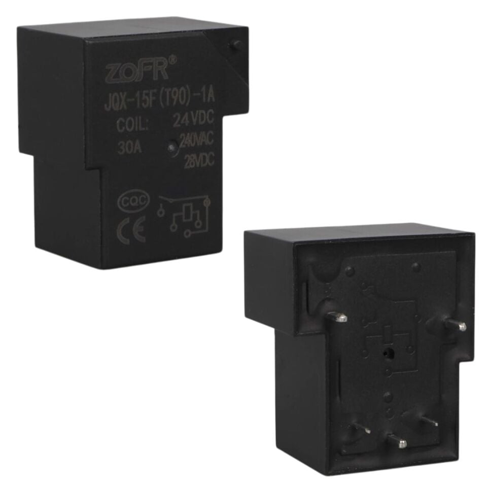Ayt 24V 30A 5 Pin Röle (JQX-15F-T90-24VDC)