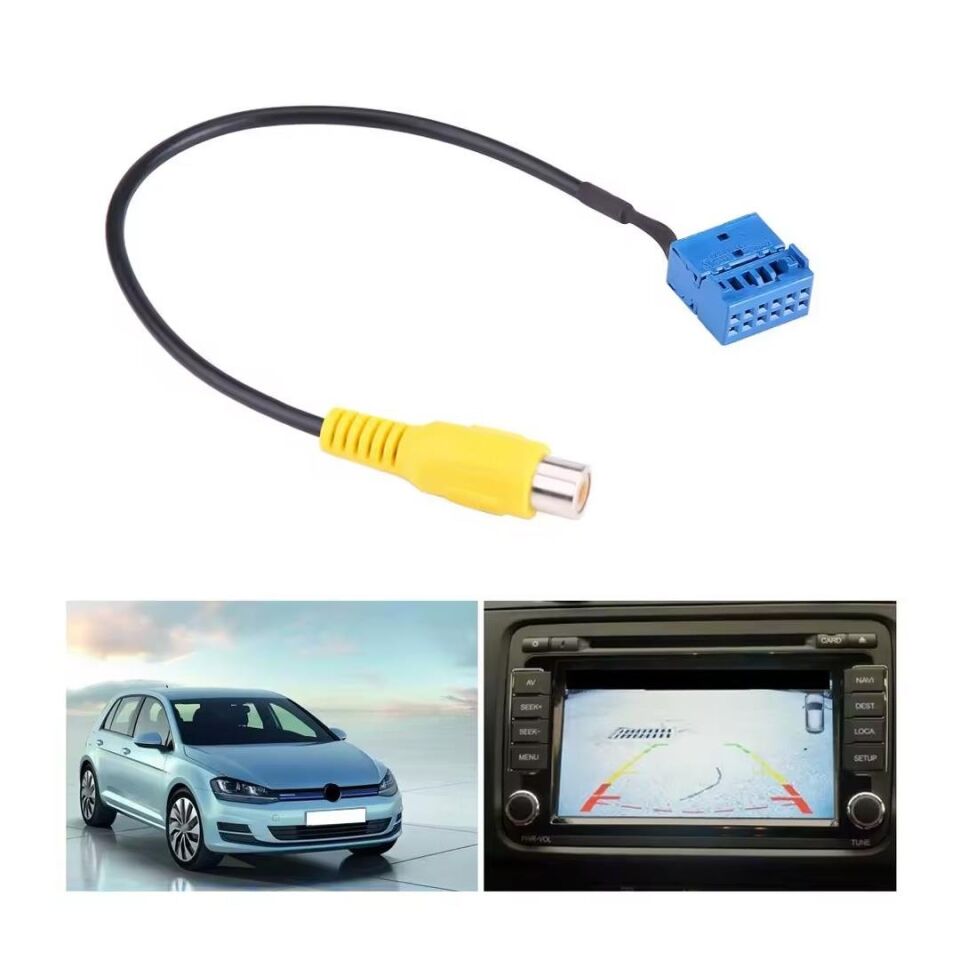 Ayt Skoda Volkswagen Audi Arka Geri Görüş Kamerası Kablosu Yüksek Kaliteli Soketi Rca Çevirici Dönüştürücü Kablo