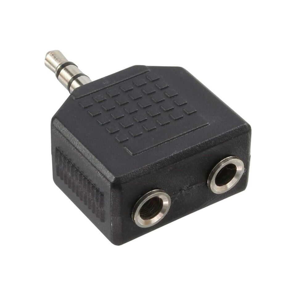 Powermaster 3.5 Mm Stereo Erkek - 3.5 Mm 2 Dişi Çevirici Jack