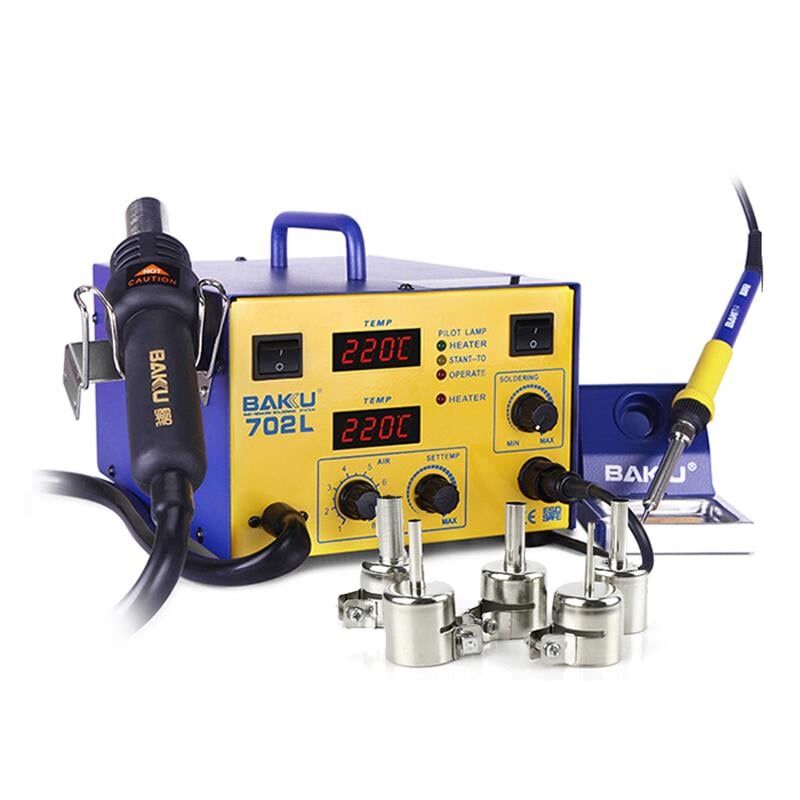 Ayt Baku BK-702L Digital Isı Ayarlı Üflemeli Lehim Havya Seti İstasyonu