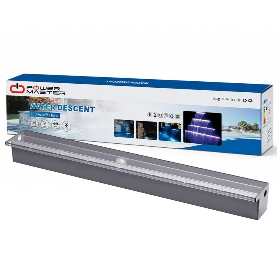 Powermaster PM-37795 Havuz Ve Bahçe Şelale Başlığı 90Cm RGB LED'li Uzaktan Kontrollü