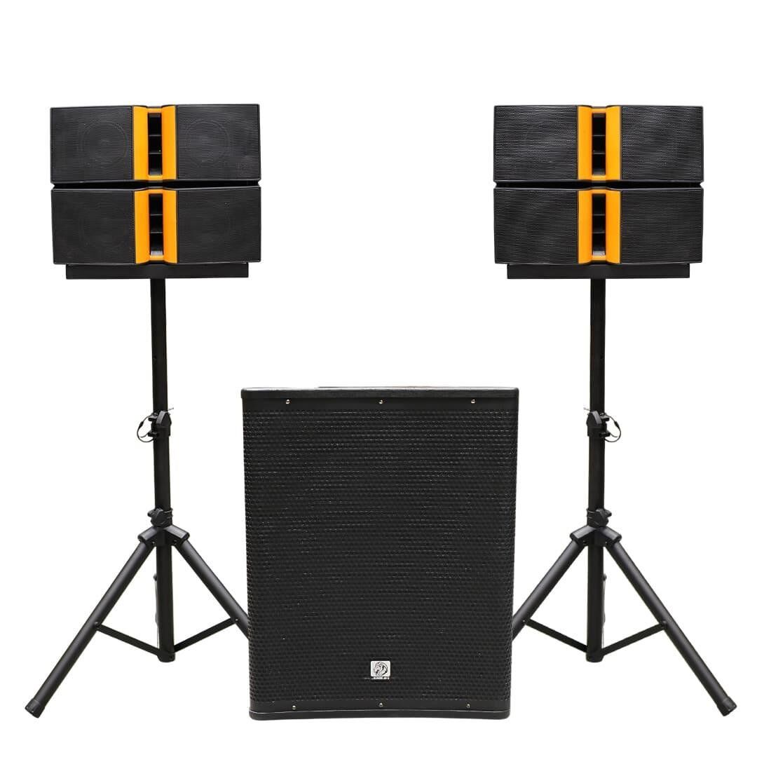 Shile PRZZ12AU 1200W RMS Aktif Ses Sistemi 18'' Subwoofer 120OZ 4 Satellite Kule Seti DSP Kontrollü Bluetooth/TWS/MP3 Full Paket