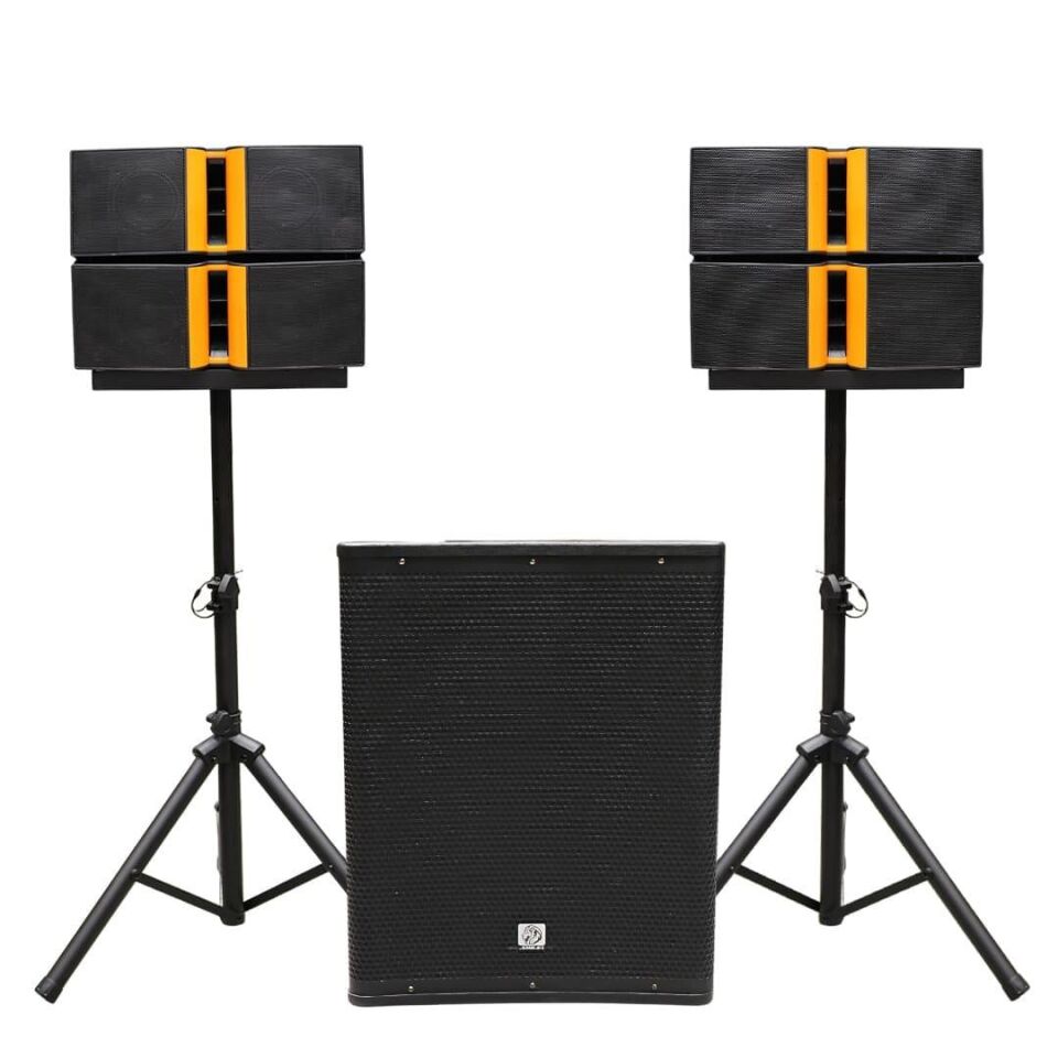 Shile PRZZ12AU 1200W RMS Aktif Ses Sistemi 18'' Subwoofer 120OZ 4 Satellite Kule Seti DSP Kontrollü Bluetooth/TWS/MP3 Full Paket