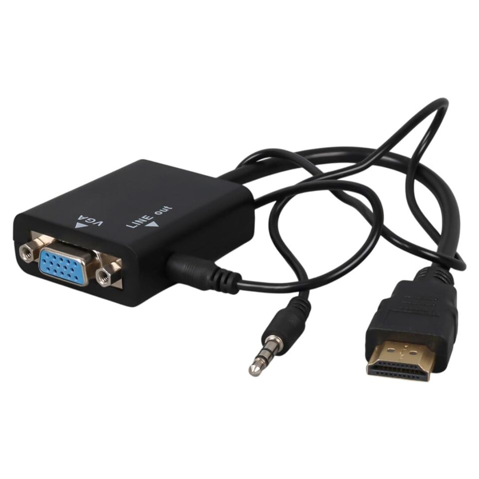 Ayt Powermaster Pm-32015 Hdmı To Vga Çevirici Adaptör Ses Çıkışlı Hdmı Girişini Vga Çıkışına Dönüştürücü