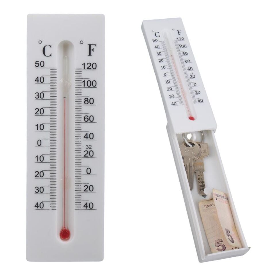 Ayt Sunup SN-24891 Dekoratif Gizli Bölmeli Termometre Ev Tipi Duvar Termometresi