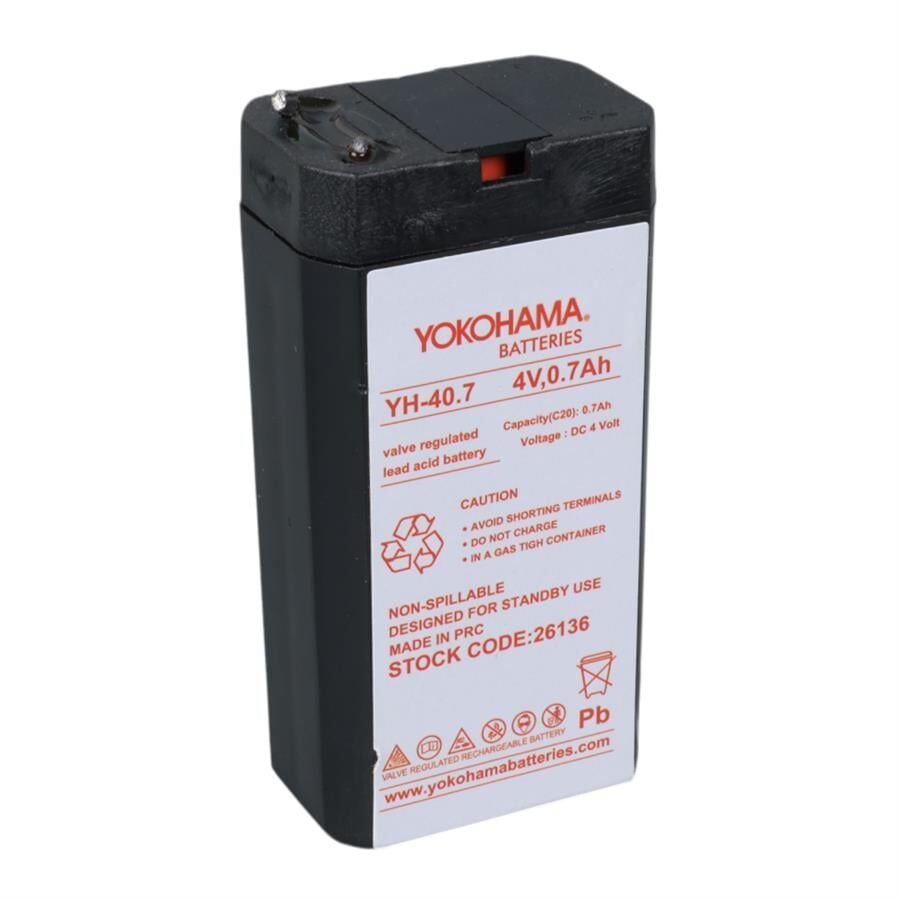 Ayt Yokohama YH-40.7 4 Volt 0.7 Amper Akü 34x22x64 mm Yeni Tarihli Taze Akü
