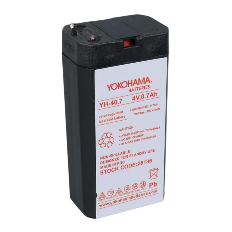 Ayt Yokohama YH-40.7 4 Volt 0.7 Amper Akü 34x22x64 mm Yeni Tarihli Taze Akü