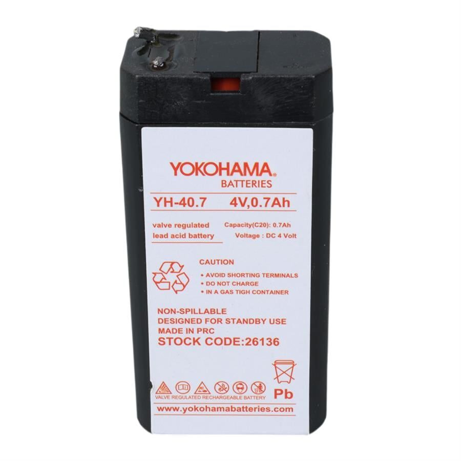 Ayt Yokohama YH-40.7 4 Volt 0.7 Amper Akü 34x22x64 mm Yeni Tarihli Taze Akü