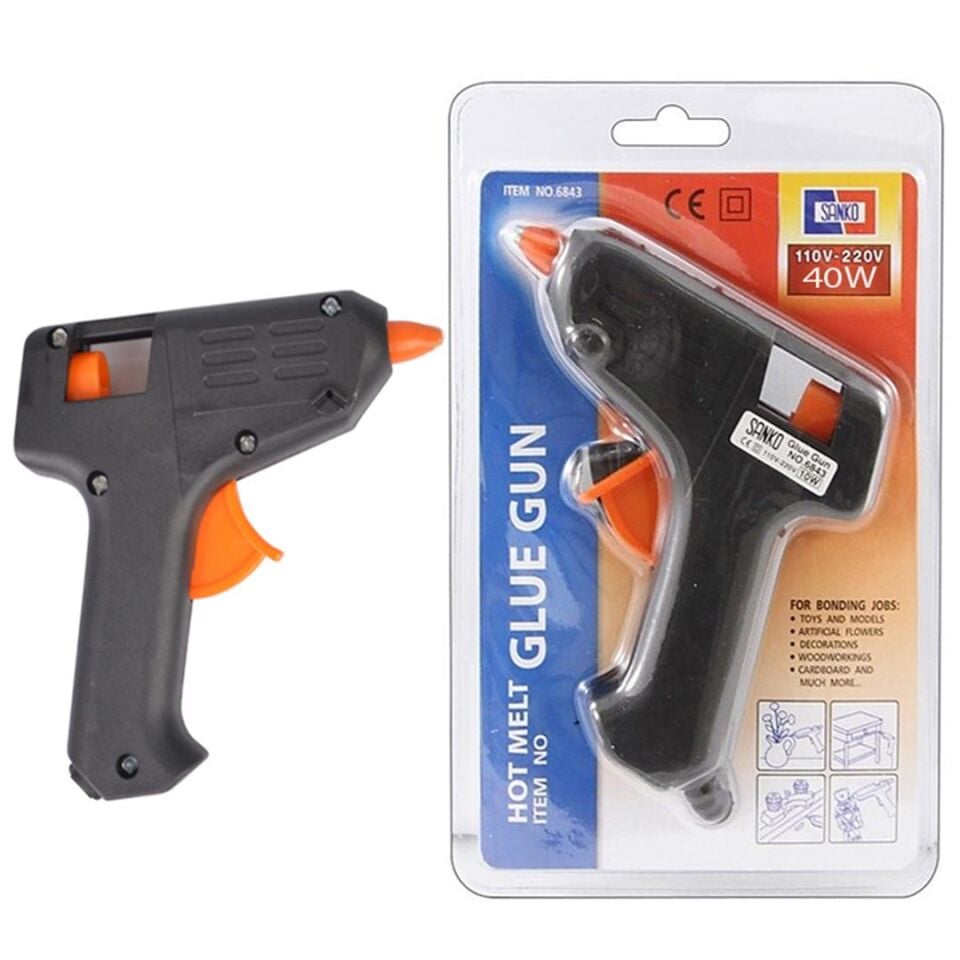 Sanko 6844 Anahtarsız 40 Watt Siyah Sıcak Silikon Tabancası