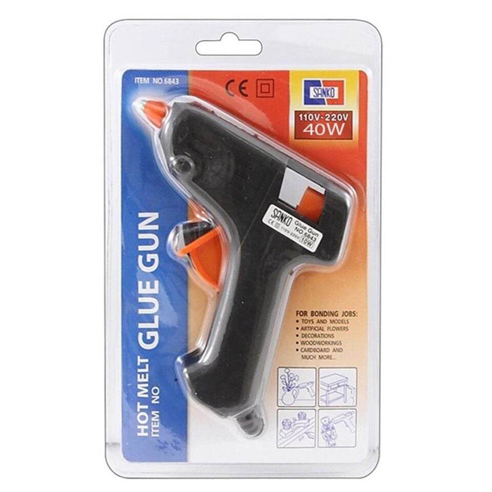 Sanko 6844 Anahtarsız 40 Watt Siyah Sıcak Silikon Tabancası