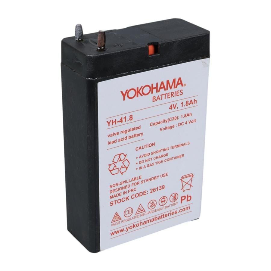 Ayt Yokohama YH-41.8 4 Volt 1.8 Amper Akü 50x76x22 mm Yeni Tarihli Taze Akü