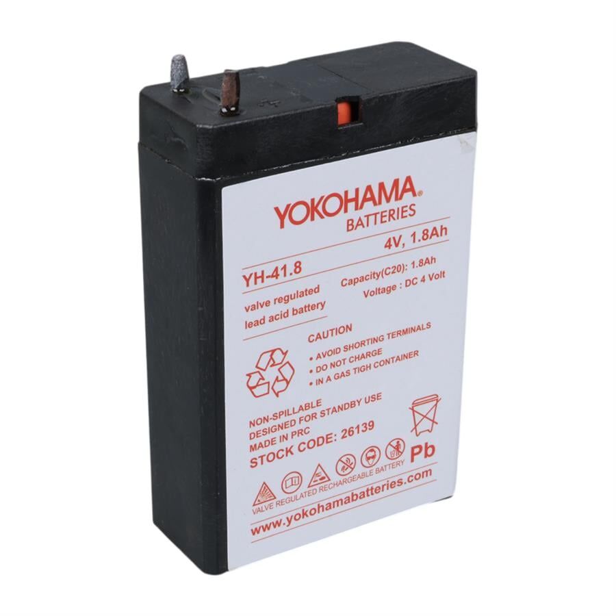Ayt Yokohama YH-41.8 4 Volt 1.8 Amper Akü 50x76x22 mm Yeni Tarihli Taze Akü
