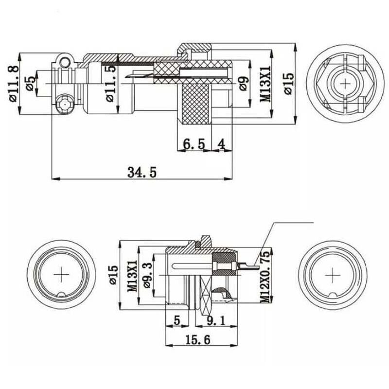 Magicvoice MV-29494 Dişi 4 Pinli Mini Mayk Fiş Soket
