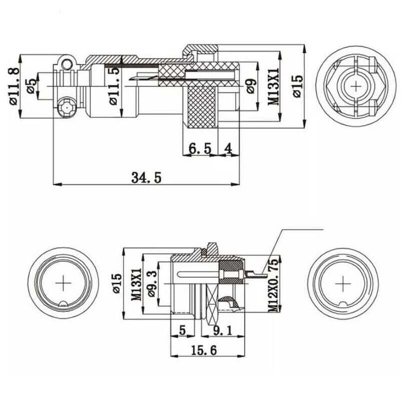 Magicvoice MV-29494 Dişi 4 Pinli Mini Mayk Fiş Soket