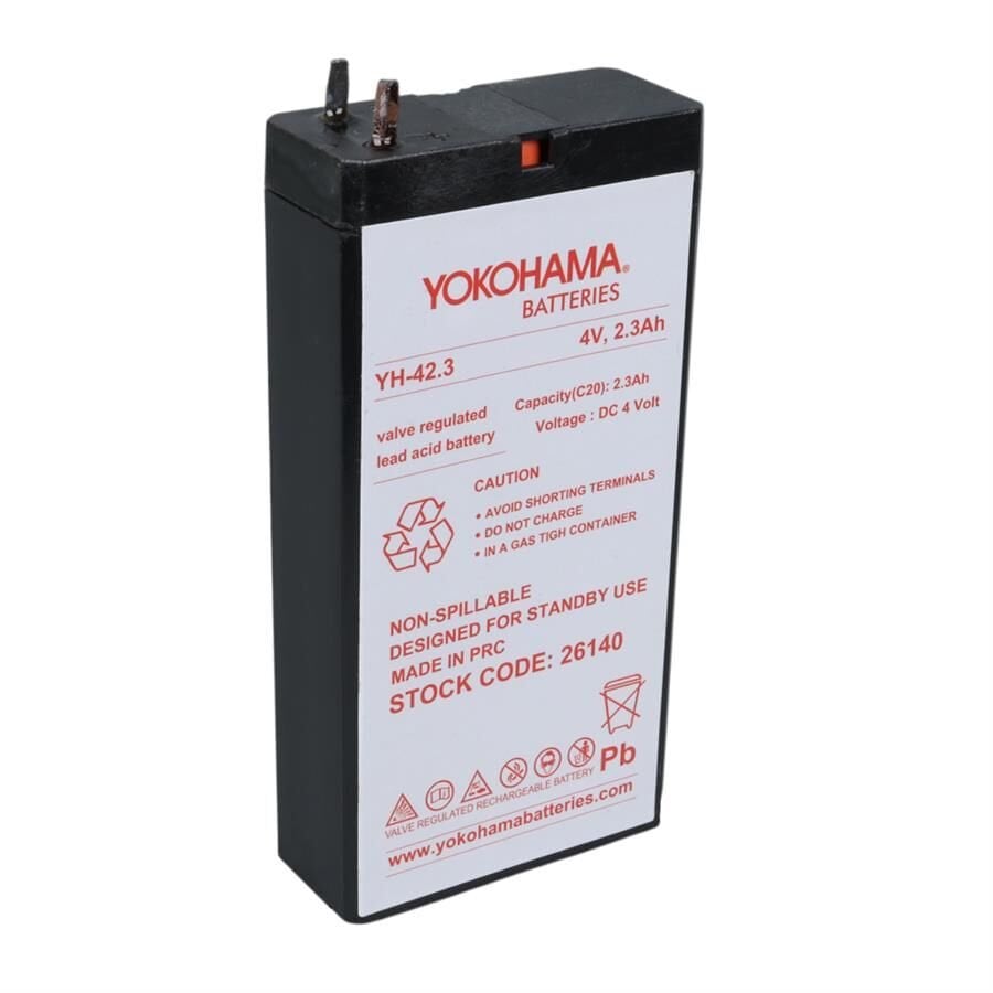 Ayt Yokohama YH-42.3 4 Volt 2.3 Amper Akü 49x96x22 mm Yeni Tarihli Taze Akü