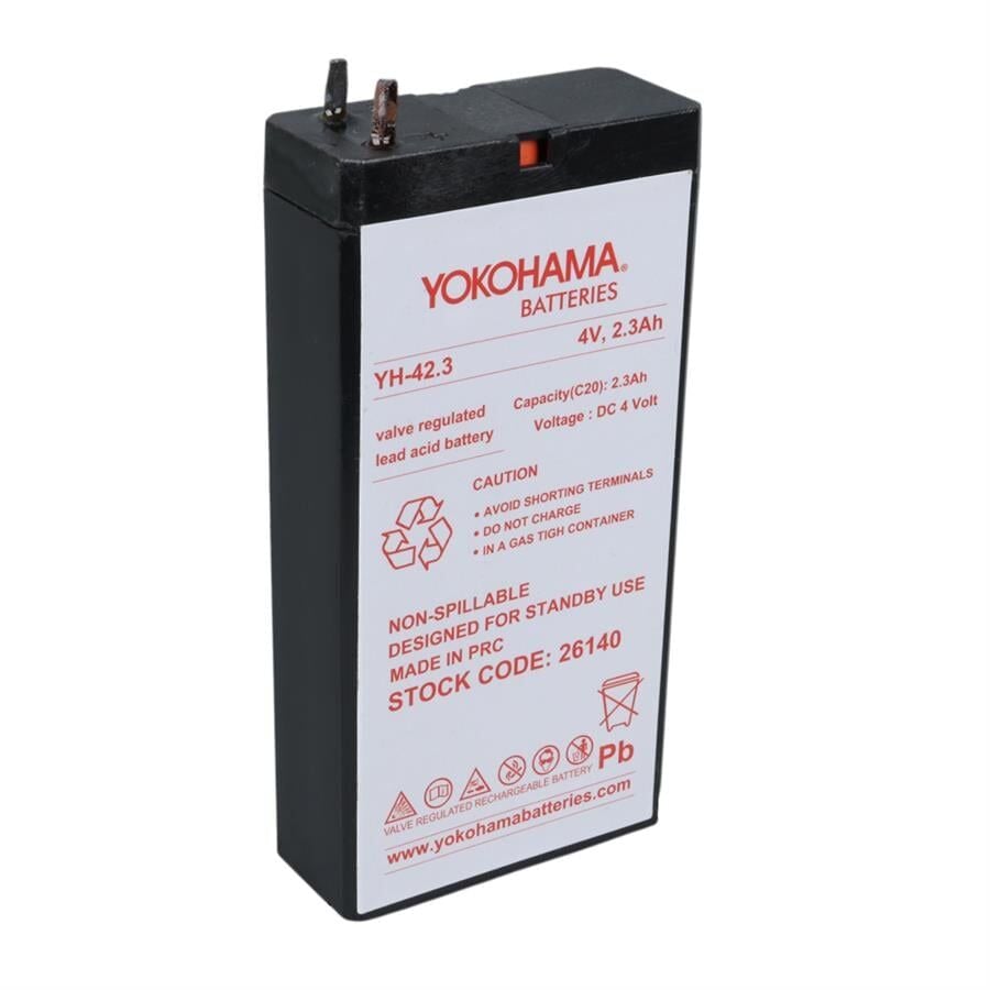 Ayt Yokohama YH-42.3 4 Volt 2.3 Amper Akü 49x96x22 mm Yeni Tarihli Taze Akü