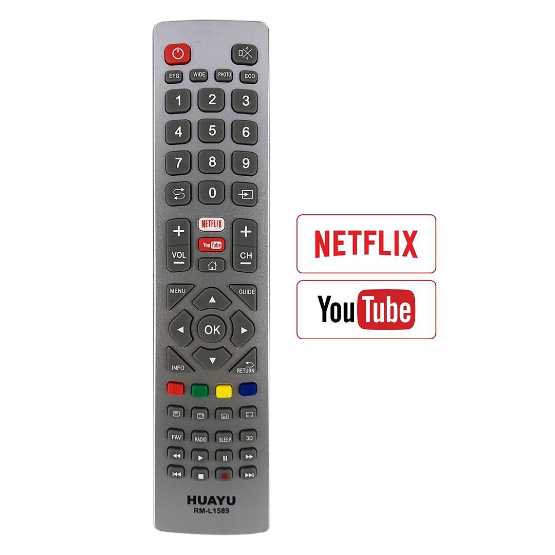Ayt Huayu RM-L1589 Sharp Netflix Youtube Universal Lcd Led Tv Kumandası Akıllı Kumanda