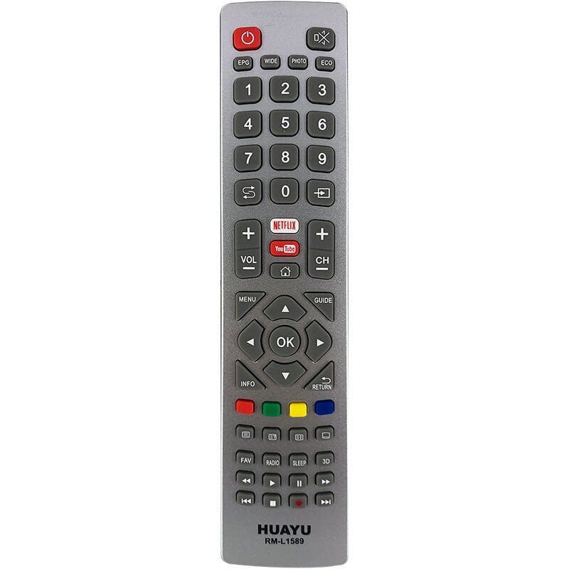 Ayt Huayu RM-L1589 Sharp Netflix Youtube Universal Lcd Led Tv Kumandası Akıllı Kumanda