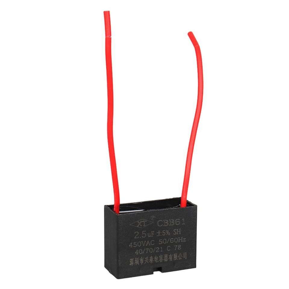 Ayt 2.5 Uf 450 V Siyah Kablolu Kare Tip Kutupsuz Kondansatör