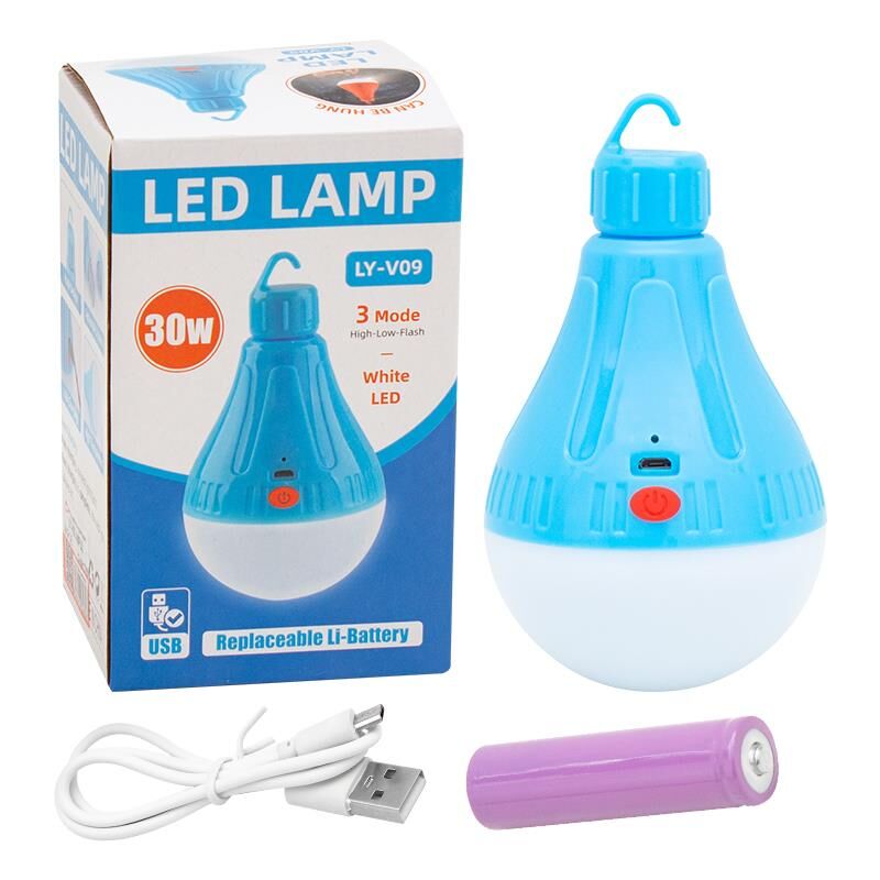 Powermaster Ampül Askılı Şarjlı Ampul Kamp Lambası 3 Modlu Beyaz Kamp Aydınlatma Li-on Pilli