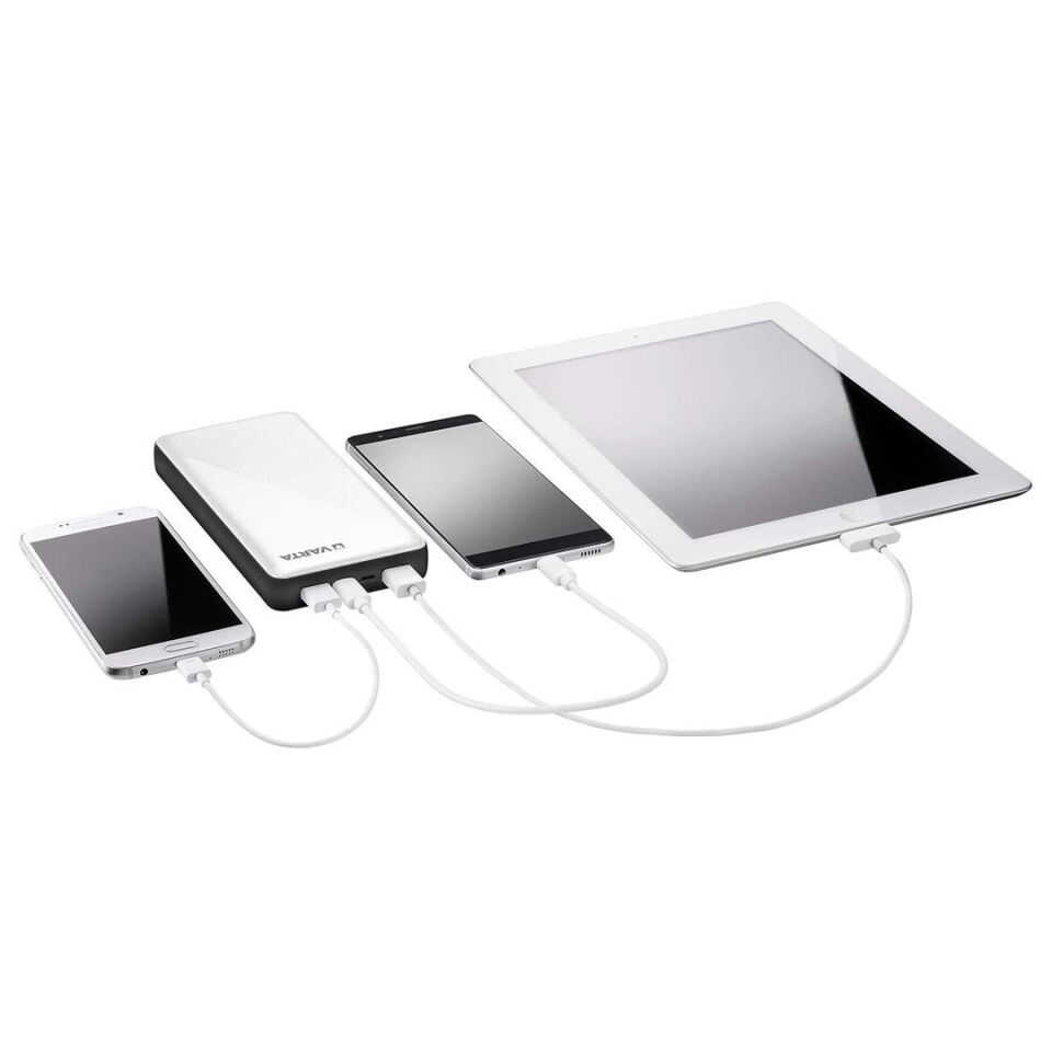 Varta 15.000Mah Led Göstergeli Powerbank 2Xusb Type-C Micro-USB Şarj Girişli