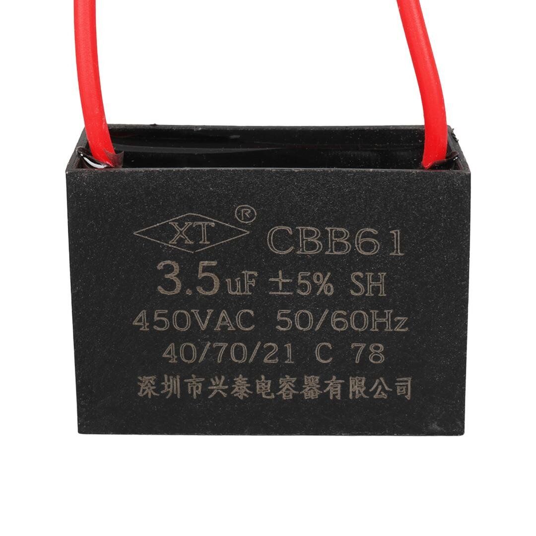 Ayt 3.5 Uf 450 V Siyah Kablolu Kare Tip Kutupsuz Kondansatör