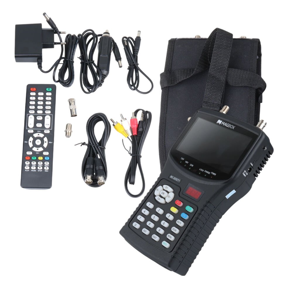 Magbox MG-265S T+ 4.3 İnç Full HD LCD Ekranlı Görüntülü Uydu Yön Bulucu Uzaktan Kumandalı Uydu Ayarlama Cihazı Türkçe