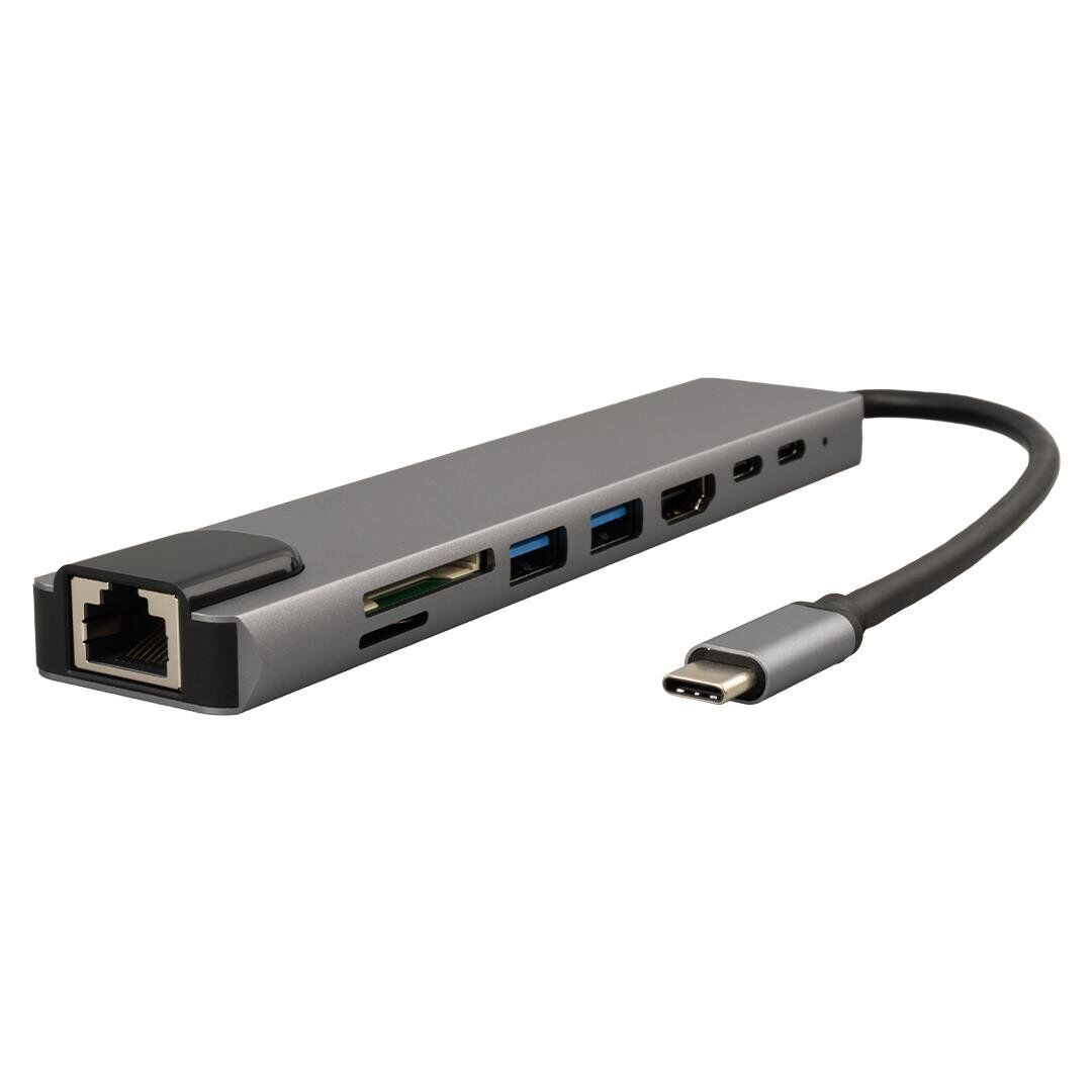 Ayt Raca RC-29630 Type-C 8 İn1 HDMI Çok Fonksiyonlu USB 3.0 Dock Station Macbook PC Playstation Xbox